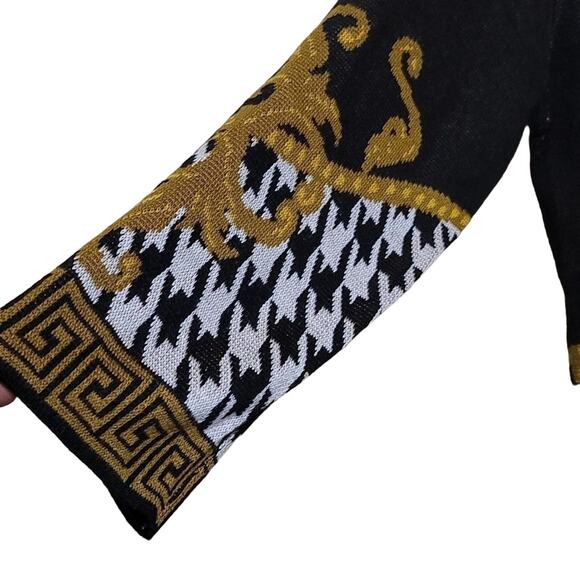 NWT MaxSport Black Multicolor Duster Cardigan Sweater Sz Medium - Picture 9 of 9